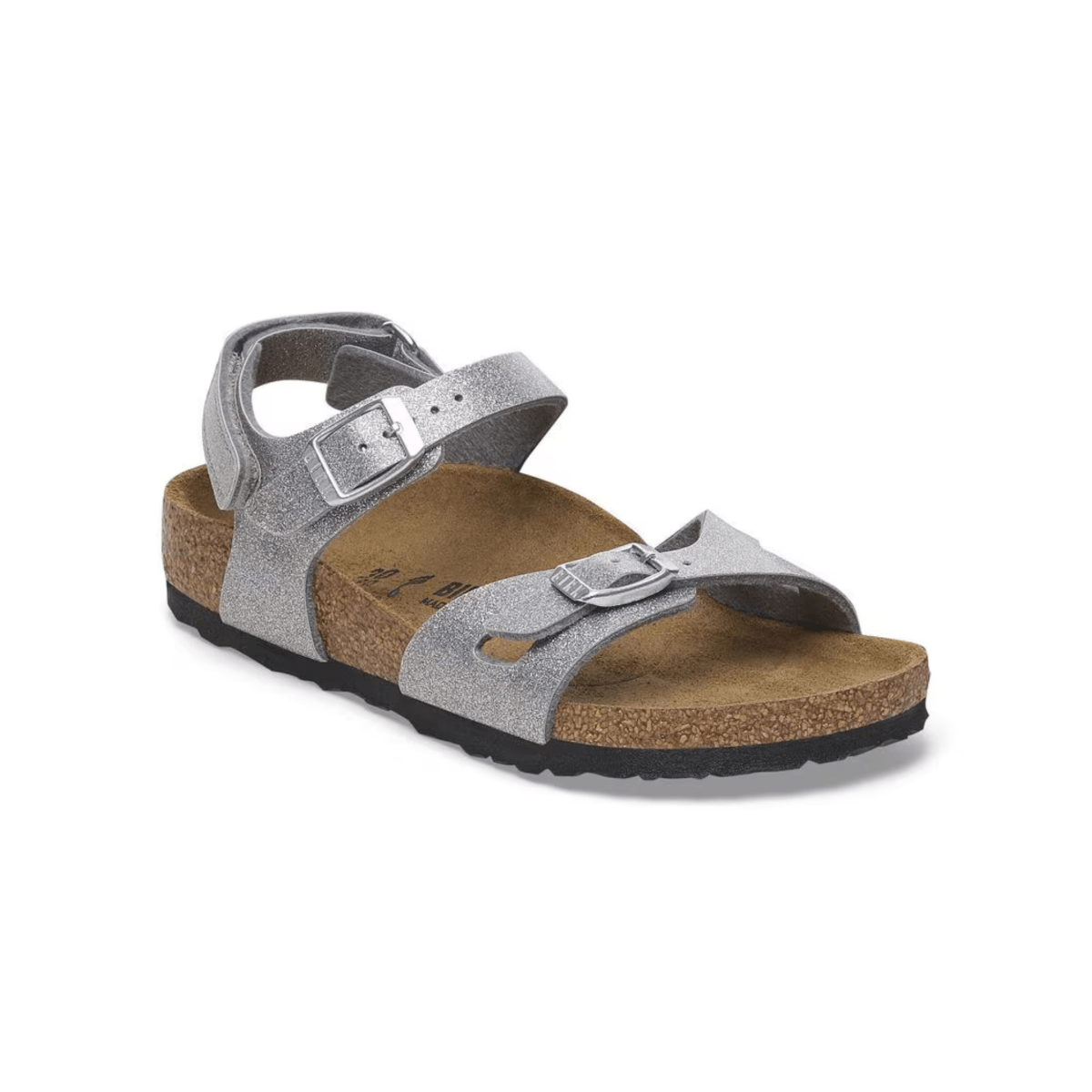 Birkenstock Girls Rio Birko-Flor Sparkling Light Silver