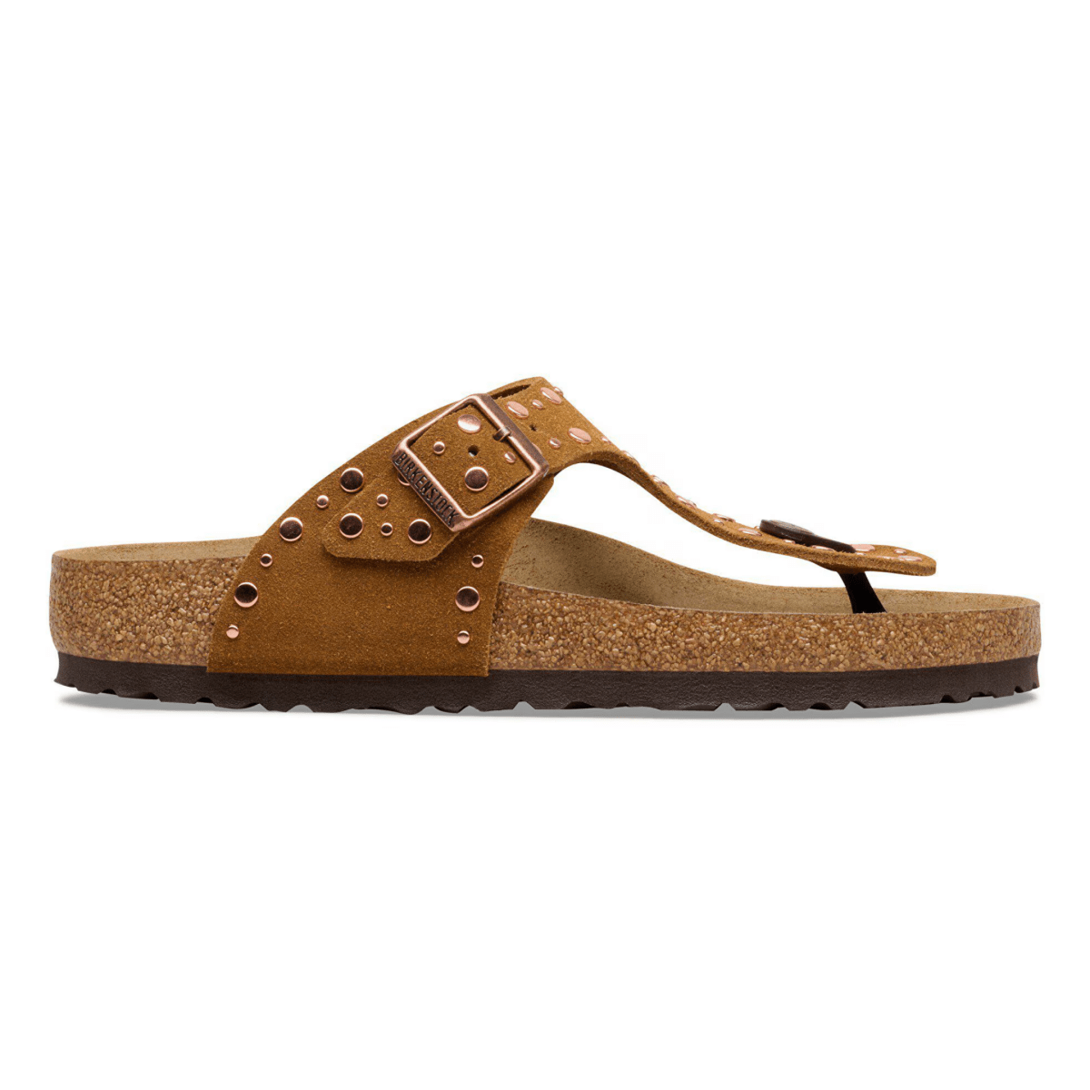 Birkenstock Women's Gizeh Rivets Mink Suede