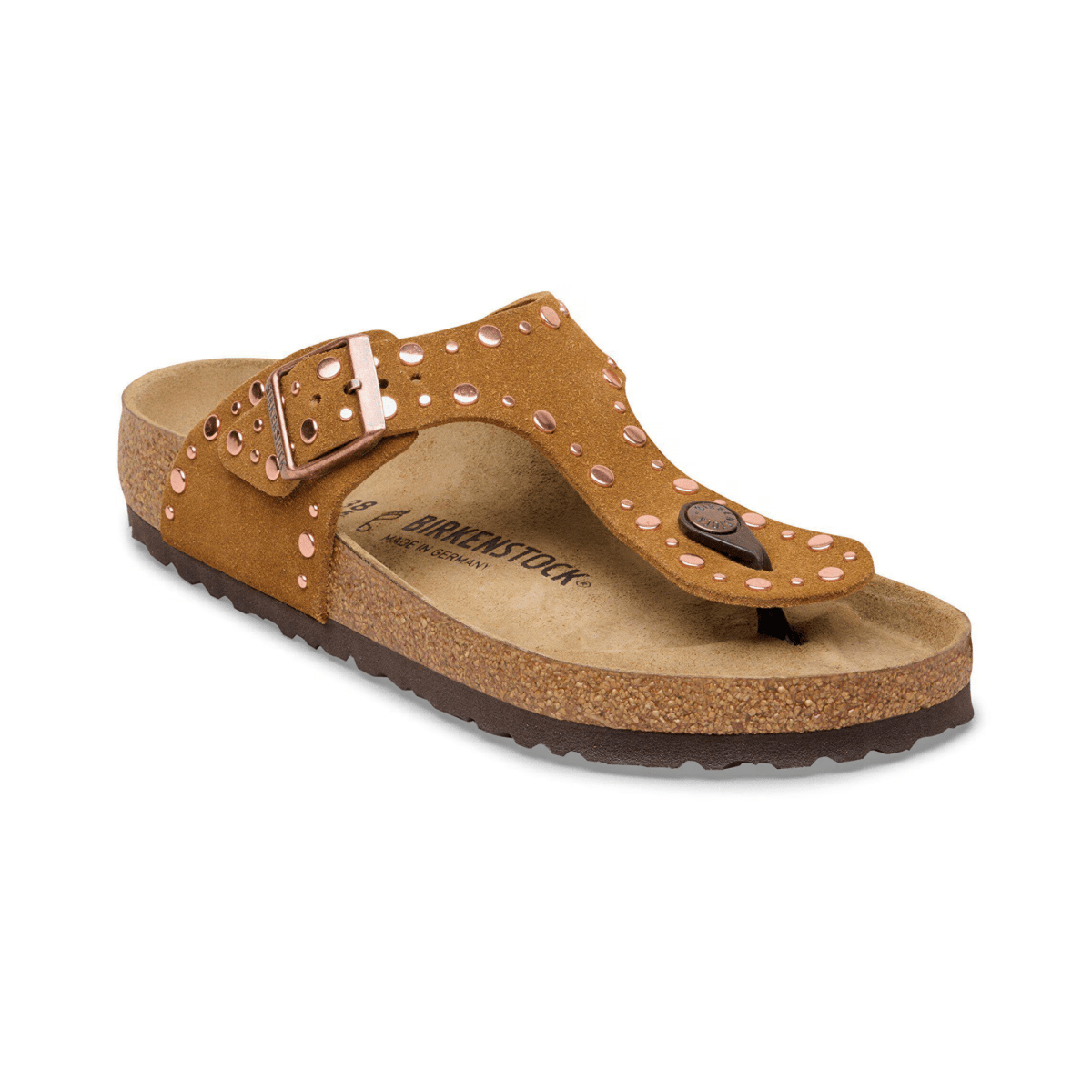 Birkenstock Women's Gizeh Rivets Mink Suede